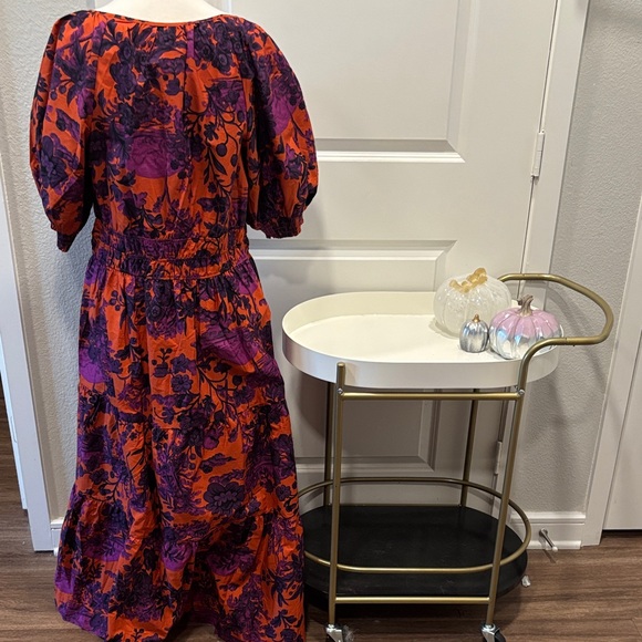 Anthropologie Orange and Purple Maxi Dress - Picture 7 of 10